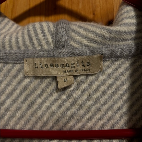 Lineamaglia Thick Italian Wool Hooded Cardigan - Picture 3 of 6